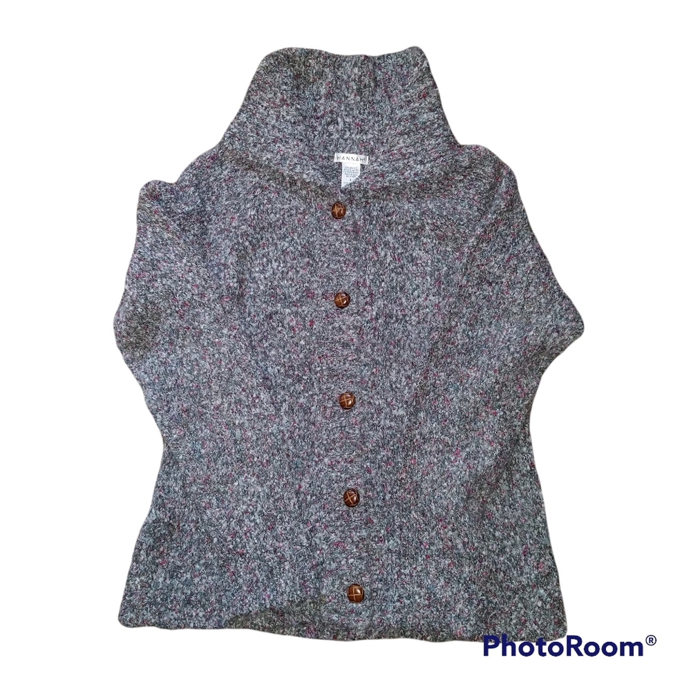 Hannah Grandma Grandpa‎ Core  Button Up Cardigan Large